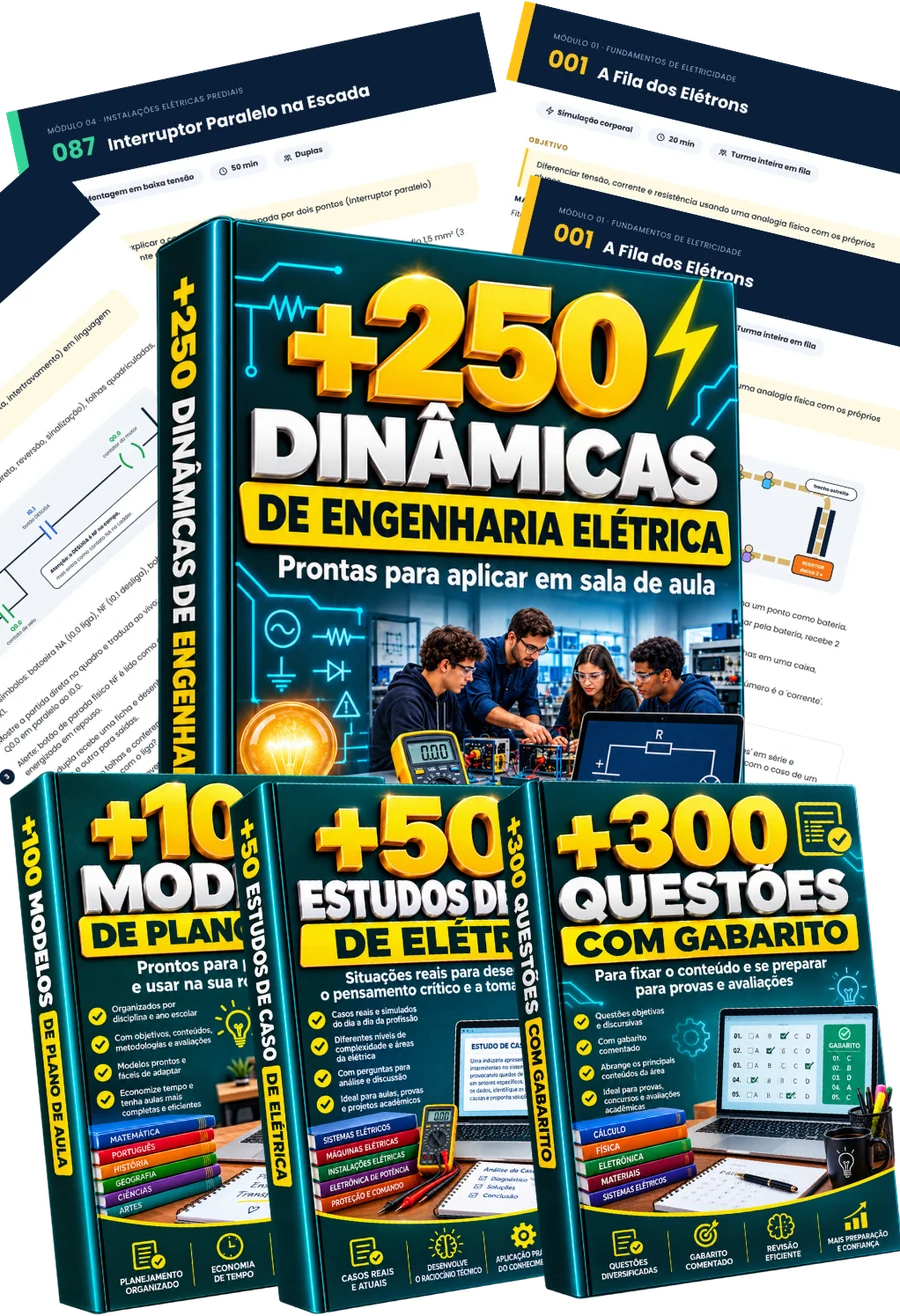 E-book +250 Dinâmicas de Engenharia Elétrica com os 3 bônus