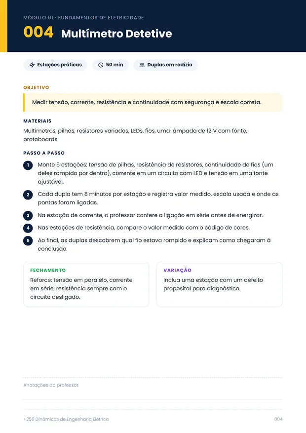 Dinâmica Multímetro Detetive